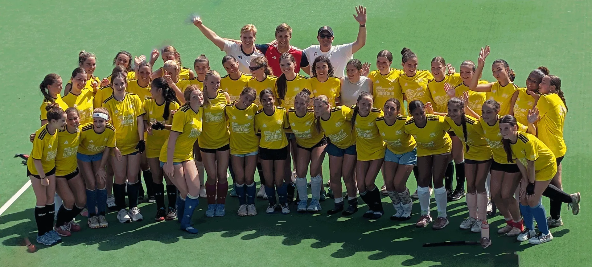 A Sport EuroTour team on the training pitch in Amsterdam
